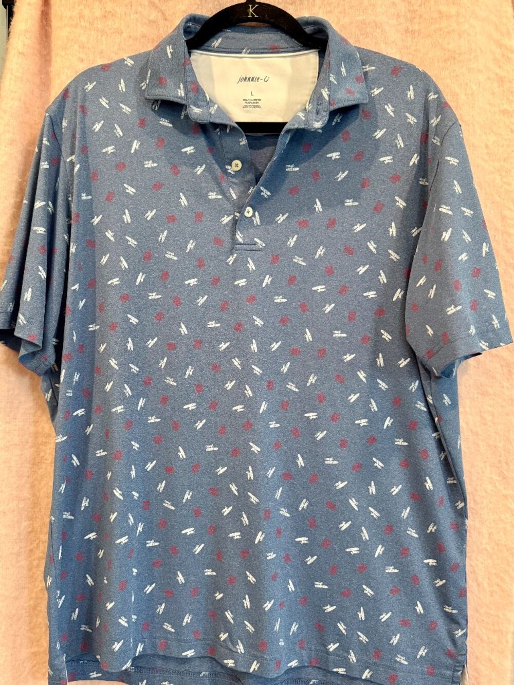 johnnie-O performance LOGO polo shirt, Mens, Size L